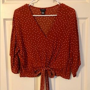 Rust colored tie top